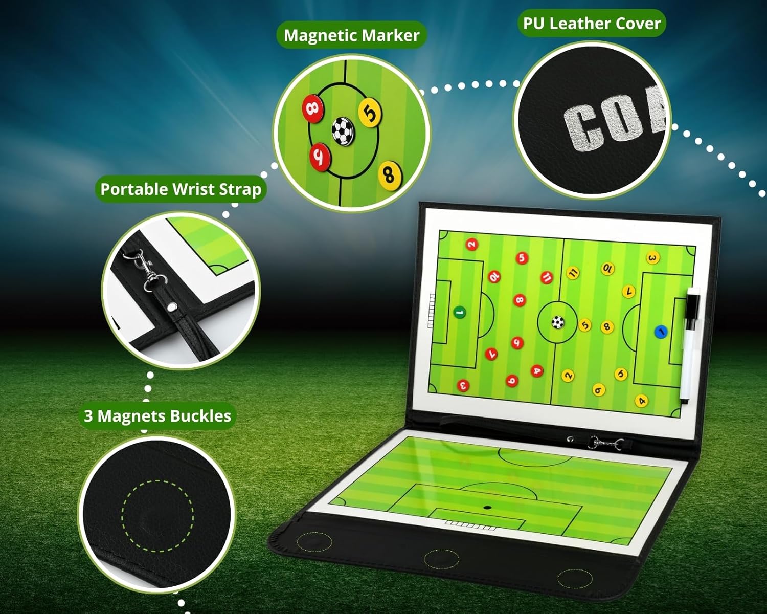 Football Coaching Foldable Tactical Board - Image 2