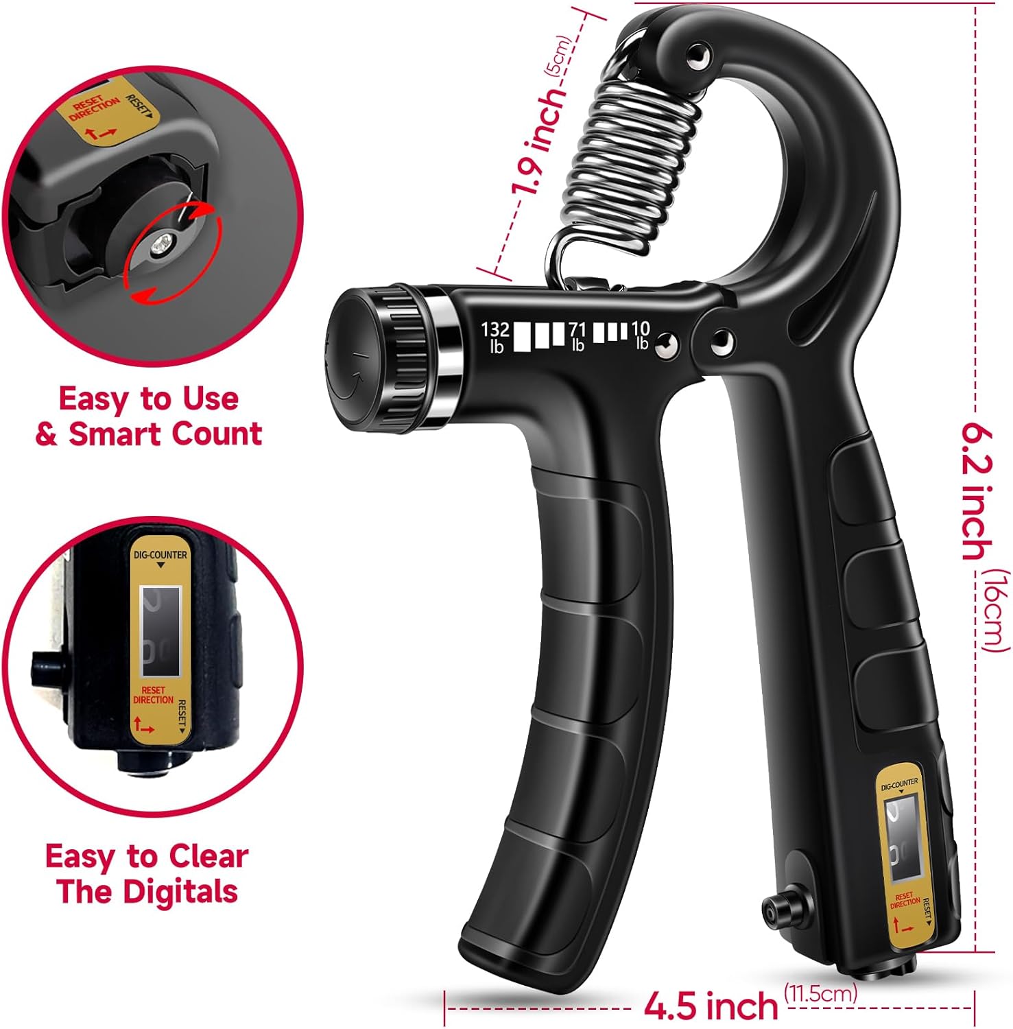Hand Gripper Strengthener Kit With Adjustable Resistance - Image 2