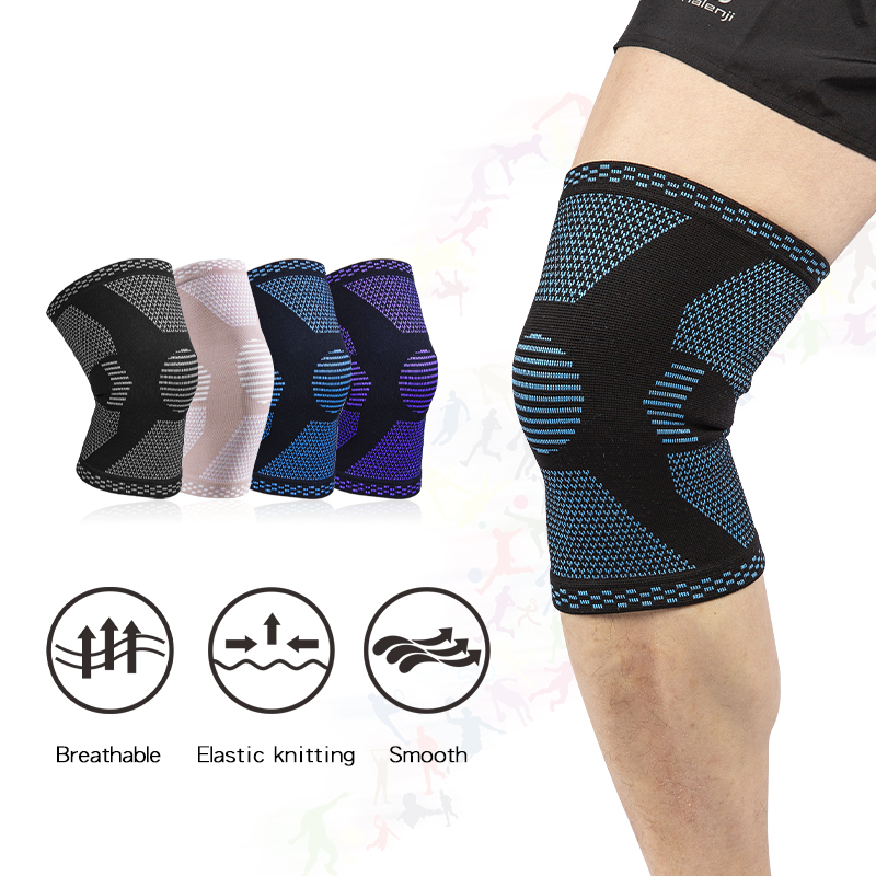 Elastic Knit Knee Brace Support Compression Sleeve - Image 4